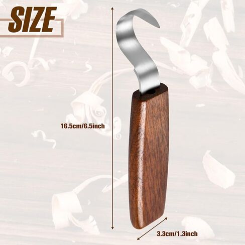 Wood Carving Hook Knife Spoon Carving Knife with Leather Sheath in Saudi Arabia