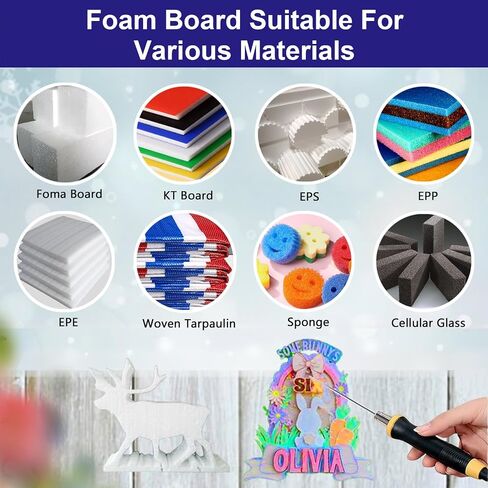 Hot Wire Foam Cutter Kit, 2 Pens 2 & 4 Inch, Upgraded Adjustable Voltage Controller, Fast Heating up to 500°C (932°F), Styrofoam Carving Tool for DIY Craft and Model Making in Kuwait