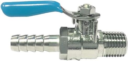 AN99 Series Forged Brass Mini Ball Valve, Hose Barb x Hose Barb, 180 Degree Operation Handle, Rated to 600WOG, 1/4" NPT Male x 5/16" Hose Barb in Kuwait