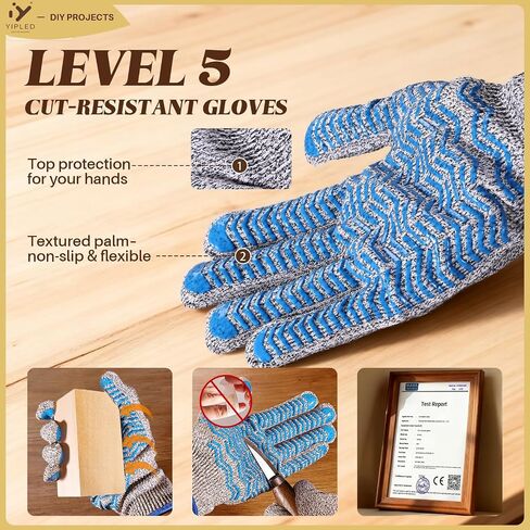 YIPLED Beginners Wood Carving Kit, Whittling Tools, Basswood & Gloves in Kuwait