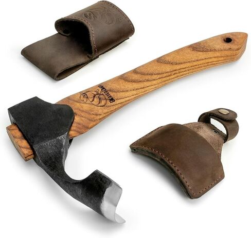 BeaverCraft Forged Adze Axe Wood Carving - Curved Woodworking Adze AX2 with Wooden Handle for Bowl Gutter - Spoon Carving Tool - Whittling Tools, Hatchet in Kuwait