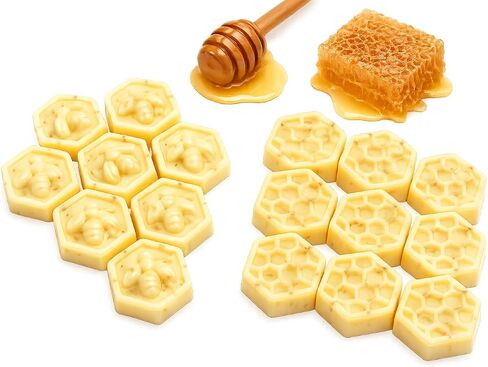 Honeycomb Honey Bee Baby Shower Favors - Birthday Party Goats Milk & Honey Scent Soaps Gender Reveal Party Pack of 20 in Kuwait