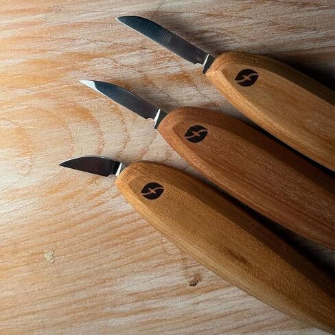 FLEXCUT Pro Series Wood Carving Tools, 3-Pack Kit with 1" Chip, 1-3/8" Detail, 1-5/8" Carving, Ergonomic Knife Handles (FP200) in Kuwait
