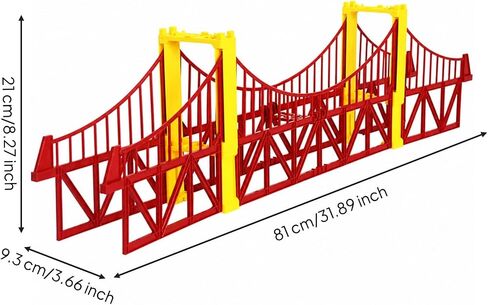 Toy Train Track Bridge Connector for Model Railway Layouts with Sturdy Construction and Elevated Span Design Suitable for Kids Creative Storytelling Play and Hobby Train Displays, Style A in Saudi Arabia