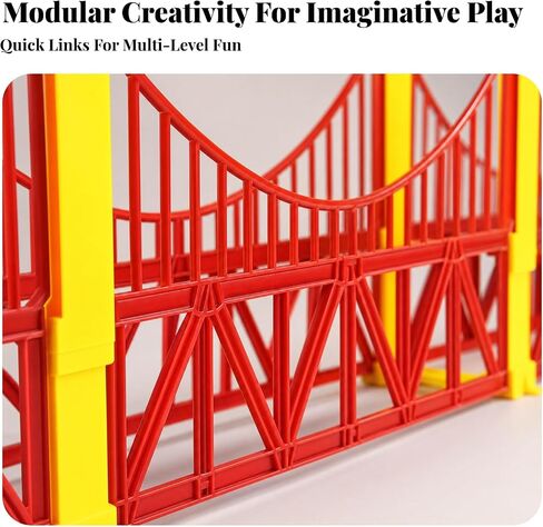 Toy Train Track Bridge Connector for Model Railway Layouts with Sturdy Construction and Elevated Span Design Suitable for Kids Creative Storytelling Play and Hobby Train Displays, Style A in Saudi Arabia