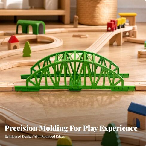 Toy Train Track Bridge Connector for Model Railway Layouts with Sturdy Construction and Elevated Span Design Suitable for Kids Creative Storytelling Play and Hobby Train Displays, Style A in Saudi Arabia