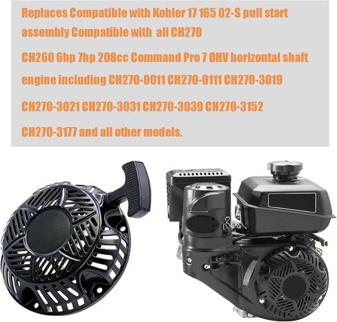 17 165 02 S Recoil Starter Assembly Compatible with Kohler CH270 in Kuwait