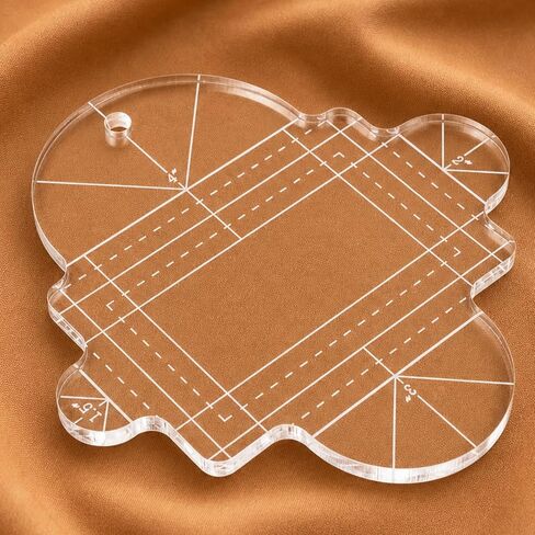 Acrylic Clamshell Quilting Template Longarm Accessories 6.46 x 6.22 Inch Free Motion Guide for Clear Sewing Machine Quilters Studio in Kuwait