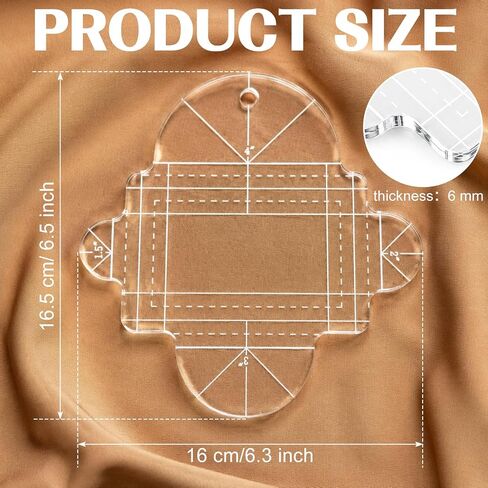 Acrylic Clamshell Quilting Template Longarm Accessories 6.46 x 6.22 Inch Free Motion Guide for Clear Sewing Machine Quilters Studio in Kuwait
