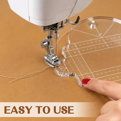 Acrylic Clamshell Quilting Template Longarm Accessories 6.46 x 6.22 Inch Free Motion Guide for Clear Sewing Machine Quilters Studio in Kuwait