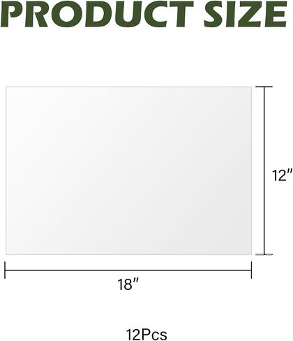 12 Pack 12x18 Inch Quilting Translucent Plastic Sheets in Saudi Arabia