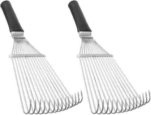 2 Pack Wool Comb Brush Stainless Steel with Ergonomic Handle for Fabric in Kuwait