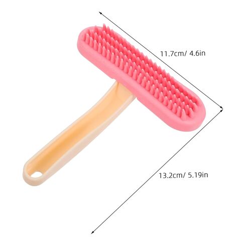 2pcs Silicone Rabbit Grooming Comb Brush for Shedding Pink Large in Saudi Arabia