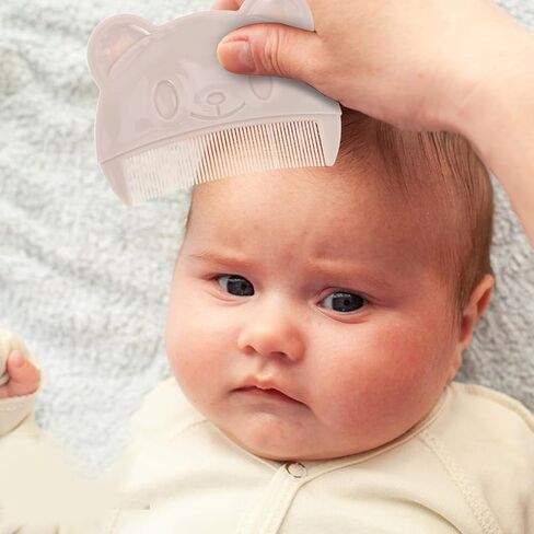 6 Pcs Bear Shaped Fine Tooth Baby Comb for Newborn Scalp Care in Kuwait