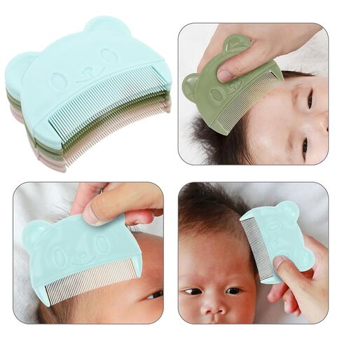 6 Pcs Bear Shaped Fine Tooth Baby Comb for Newborn Scalp Care in Kuwait