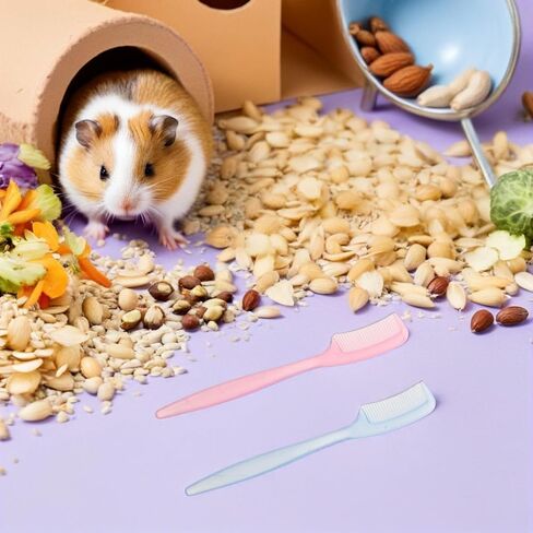 TIDTALEO 20pcs Small Animal Grooming Comb for Rabbits and Hamsters, Portable Plastic Pet Hair Brush Gentle Care for Removing Loose Fur in Households and Pet Grooming in Saudi Arabia