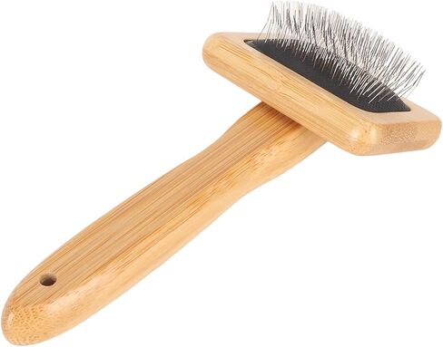 Omabeta Macrame Slicker Comb with Air Cushion Bamboo Handle (Bamboo) in Kuwait