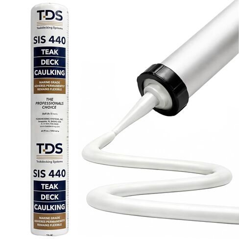 Teakdecking Systems - 10oz Marine Caulk Cartridge, White - Premium Quality - SIS440 - For Teak Deck Seams - Provides First Class Appearance - UV & Chemical Resistant, Non-Corrosive in Kuwait