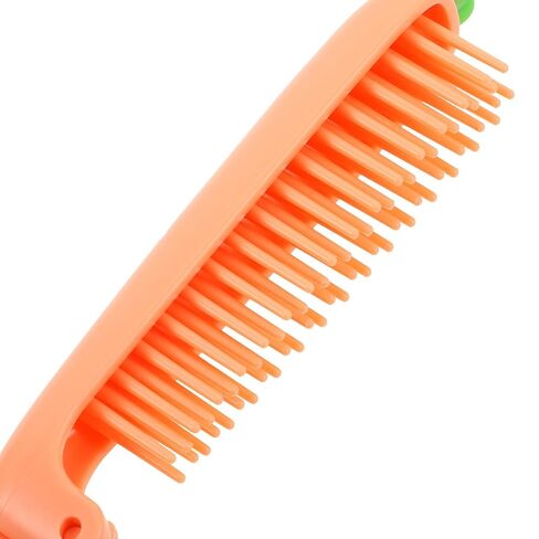 4pcs Folding Carrot Fine Tooth Comb for Kids, Orange Plastic in Kuwait