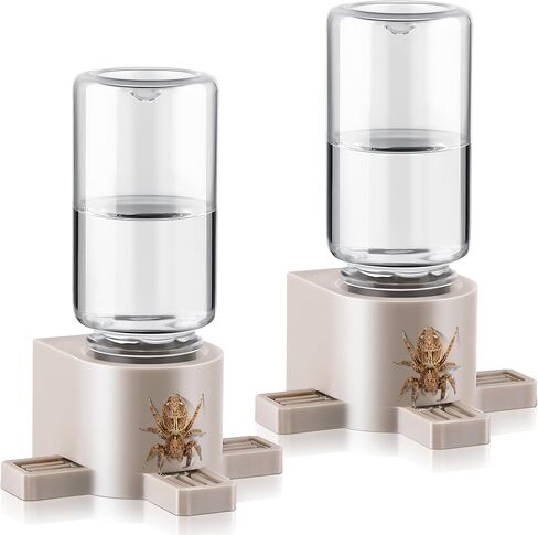 2 Pcs 10ML Jumping Spider Water Dispenser with Magnets, Wooden in Kuwait