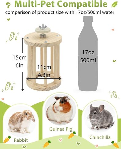 2 in 1 360° Fun Rotating Rabbit Hay Feeder No Waste for Cage in Kuwait