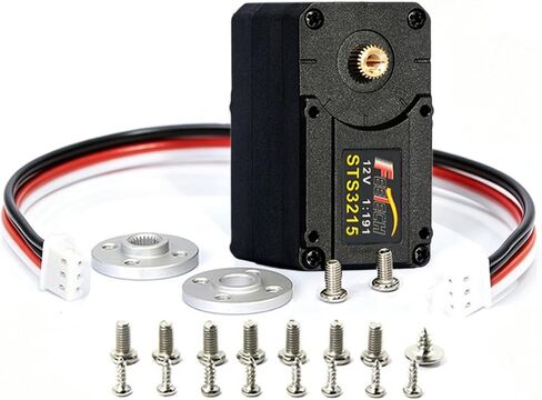 FEETECH STS3215 30KG High Torque Serial Bus Servo Motor 12V, 360° Programmable Magnetic Encoder with Continuous Rotation, Two-Way Feedback, Industrial Digital Servo for Robotic Arm, RC Car, Automati in Kuwait