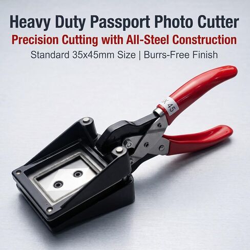 Handheld 35x45mm Passport Photo Cutter, Red Iron Photo Die Punch Tool in Kuwait
