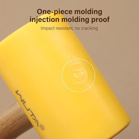 WUTA Multifunctional Leather Hammer Yellow Glue Hammer Wooden Handle Leather Mallet for Professional Leather Craft Tool 55mm in Kuwait