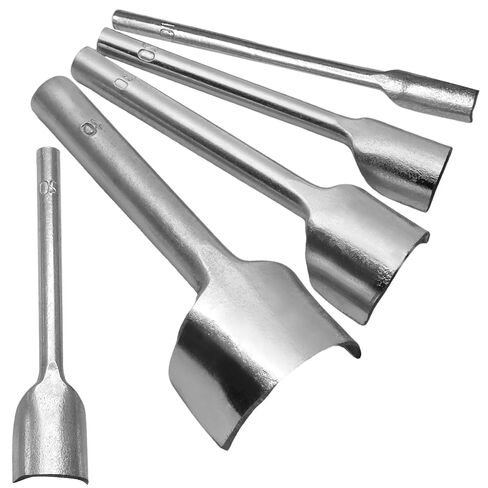 Piutouyar 5 Pcs Arc Curve Leather Punch Set, Metal Leather Corner Punch Half-Round Leathers Cutter Tool Kit for Belt End, Wallet, Bag & Strap Crafting Projects (10mm, 15mm, 20mm, 30mm, 40mm) in Kuwait
