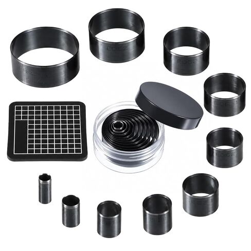10 Pcs Leather Circle Cutter Tool Set, 15-55 mm Leather Hole Punch Steel Round Punches Cutting Dies Hole Punch Kit High-Carbon Steel Circular Punchs Kit Leathers Holes Punchs Tool for DIY Leathercraft in Kuwait