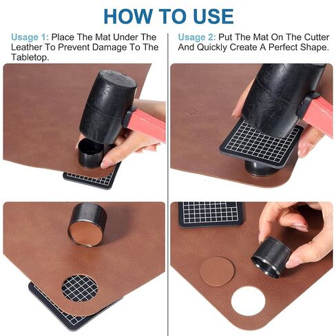 10 Pcs Leather Circle Cutter Tool Set, 15-55 mm Leather Hole Punch Steel Round Punches Cutting Dies Hole Punch Kit High-Carbon Steel Circular Punchs Kit Leathers Holes Punchs Tool for DIY Leathercraft in Kuwait