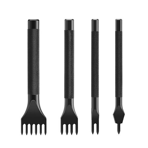 Leather Lacing Stitching Punches 1/2/4/6 Prong DIY Hole Tool Stainless Steel Leather Craft Kits (3mm) in Kuwait