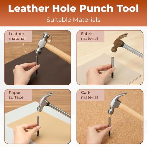 4Pcs Heart Shape Hollow Punch Tool Hole Cutter, Professional Leather Hollow Punch Set, Size: 4/7/9/19mm for Leather Craft Canvas Paper Plastics Belt Clothes Use in Kuwait