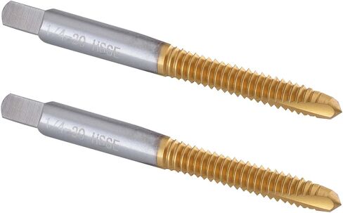 Burkit 2pcs رقم 8-32 UN دوامة نقطة الحنفية، HSS طلاء التيتانيوم دوامة نقطة المكونات خيوط الحنفية 8 × 32 UN in Kuwait