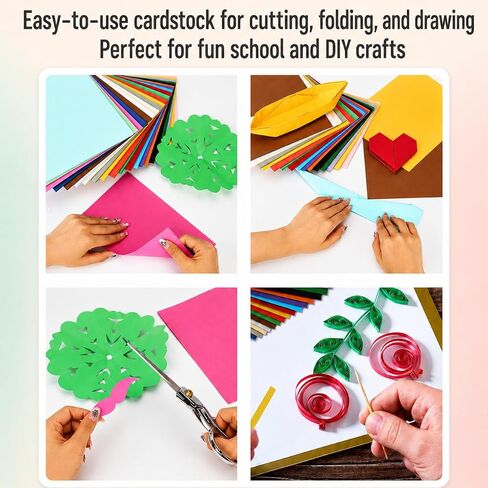 Mr. Pen- Colored Cardstock Bulk, 8.5" x 11", 300 Sheets, 20 Colors, 180 GSM in Kuwait