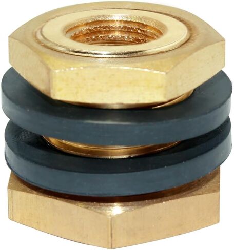 Joywayus 1/4 "NPT أنثى 1/2" ذكر النحاس تركيب الحاجز السائبة وصلة أنابيب الرأس الحاجز خزان تركيب مقرنة in Kuwait