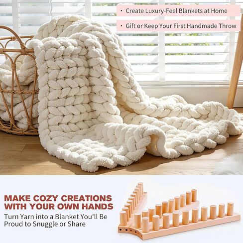 46“Chunky Knitting Blanket Loom - Wooden Knitting Loom Frame for Hand in Kuwait