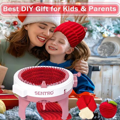 PKHOUHYI Sentro Knitting Machine, Sentro 40 Needles Knitting Machine Automatic Circular Weaving Spinning Knitting Loom Machine Kit for Adults and Beginners for Scarf/Hats/Sweater/Kintting Toys in Kuwait