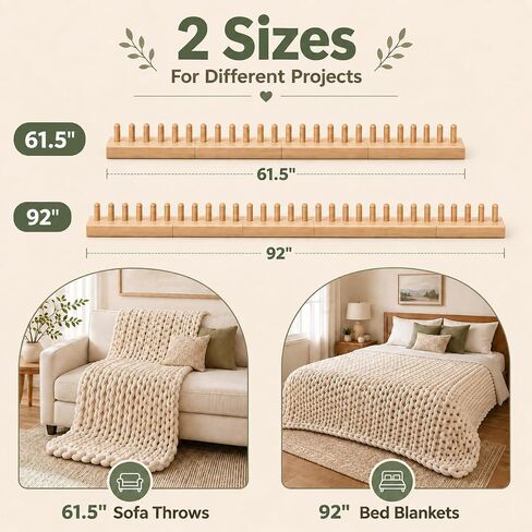 Tirphy 61.5 Inch Chunky Blanket Loom Kit for Sofa Throws and DIY Blankets in Kuwait