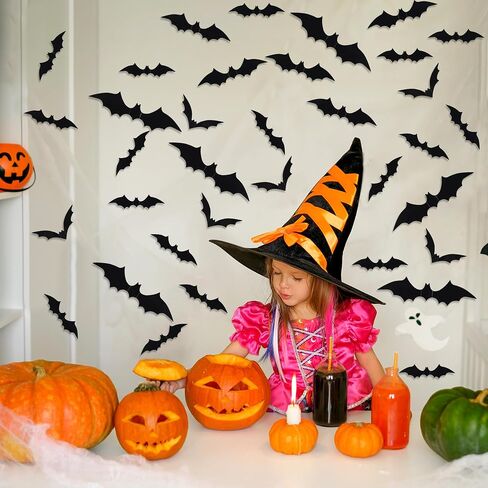 51PCS Halloween Stainless Steel Pumpkin Carving Tool Set 3D Bat Stickers in Kuwait