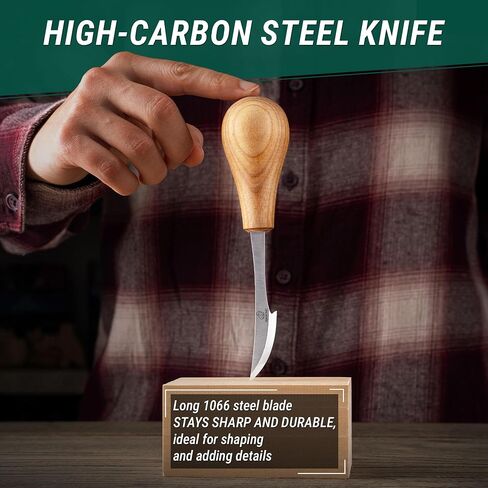 BeaverCraft Wood Carving Kit for Beginners DIY 05 - Whittling Kit with Wood Carving Knife & Basswood Blocks - Hobby Craft for Adults and Teens - Whittling Tools Set for Carvers in Kuwait