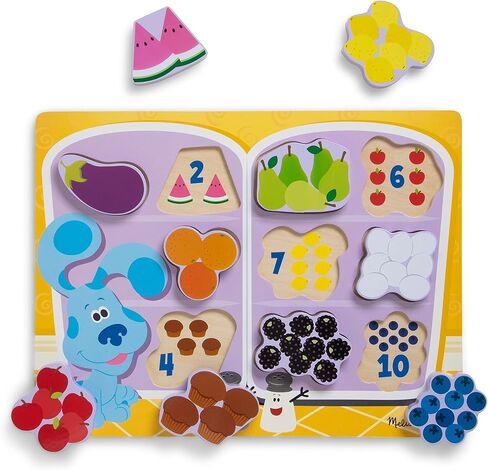 Melissa & Doug Blue's Clues & You! Wooden Chunky Puzzle - Fridge Food (10 Pieces) in Kuwait