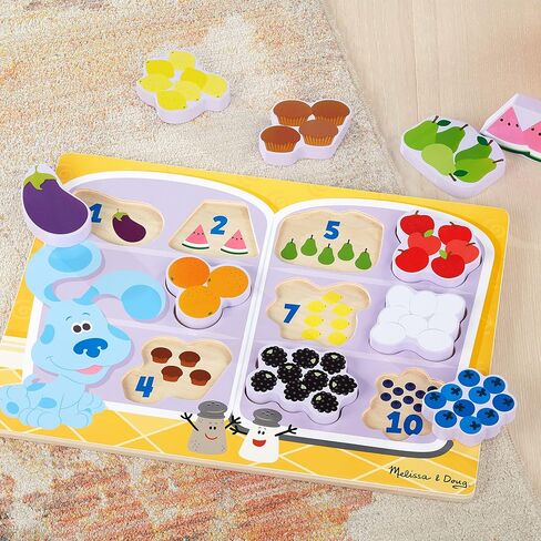 Melissa & Doug Blue's Clues & You! Wooden Chunky Puzzle - Fridge Food (10 Pieces) in Kuwait