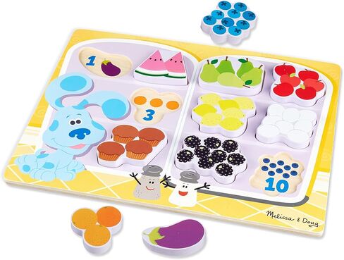 Melissa & Doug Blue's Clues & You! Wooden Chunky Puzzle - Fridge Food (10 Pieces) in Kuwait