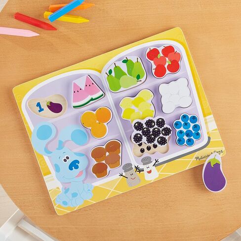 Melissa & Doug Blue's Clues & You! Wooden Chunky Puzzle - Fridge Food (10 Pieces) in Kuwait