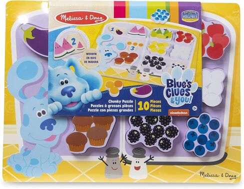 Melissa & Doug Blue's Clues & You! Wooden Chunky Puzzle - Fridge Food (10 Pieces) in Kuwait