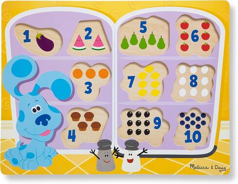 Melissa & Doug Blue's Clues & You! Wooden Chunky Puzzle - Fridge Food (10 Pieces) in Kuwait