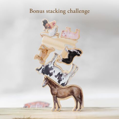 Farm Animals Chunky Wooden Puzzle: A Tabitha Paige Wooden Puzzle for Toddlers 1-3 in Kuwait