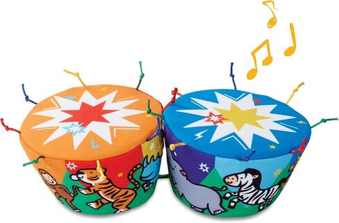 Melissa & Doug K's Kids Bongo Drums Soft Musical Instrument, Multicolor, 1 EA in Kuwait