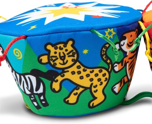 Melissa & Doug K's Kids Bongo Drums Soft Musical Instrument, Multicolor, 1 EA in Kuwait